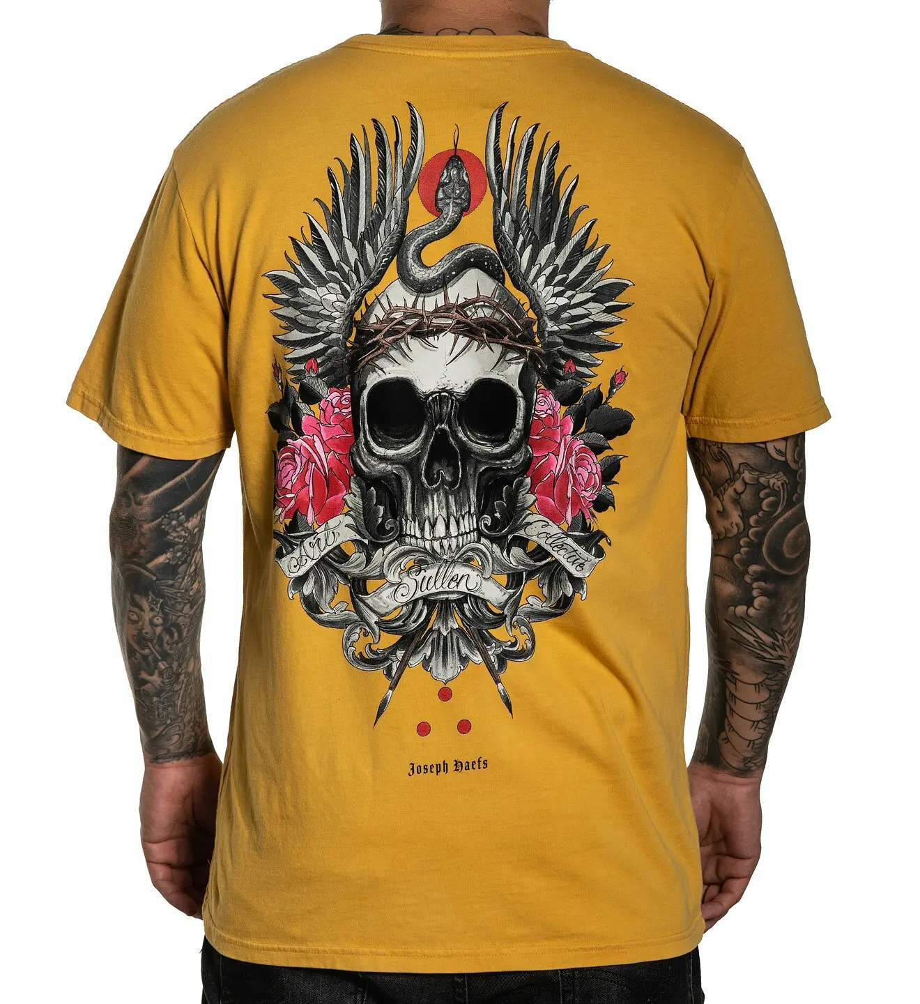 Sullen Joseph Haefs Tattoo Artist Skull Snakes Wings Roses Urban T Shirt SCM4016