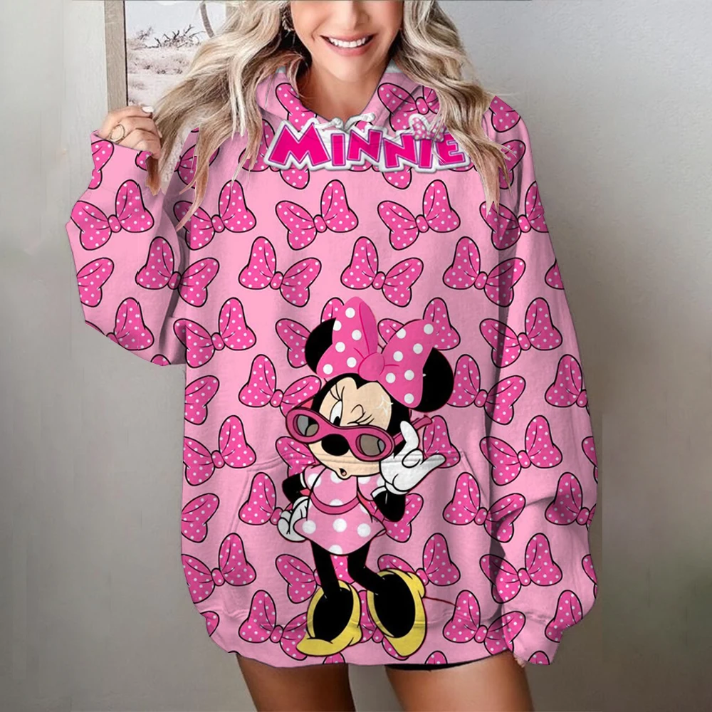 

Women High Quality Casual Hoodies Harajuku Y2k Disney Mickey Mouse print Hooded Sweatshirt Female Vintage Trendy Pullovers Cloth