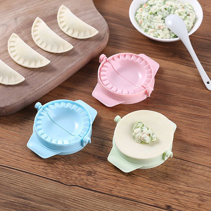 3PCS Plastic Dumpling Molds Chinese Food Jiaozi Maker Dough Press Dumpling Pie Ravioli Hand Mould Kitchen Creative DIY Tools