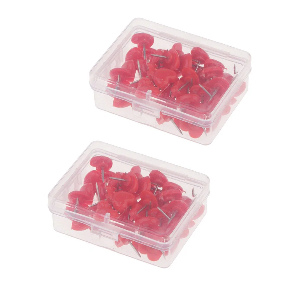 100 szt. plastikowych pinezek w kształcie serca do map, kalendarzy, tras podróży, biura, szkoły, tablic ogłoszeń.