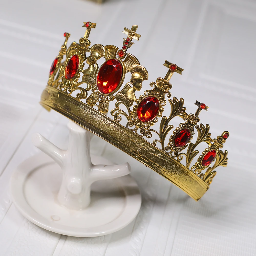 Men's Roman King Crown Hair Ornament Headwear Men's and Women's Decorative Crown European and American Crown