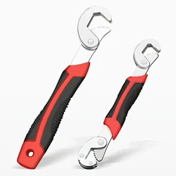 Adjustable 2-Piece Pipe Wrench Set, Durable Alloy 6-22mm Spanners with Non-Slip Grip