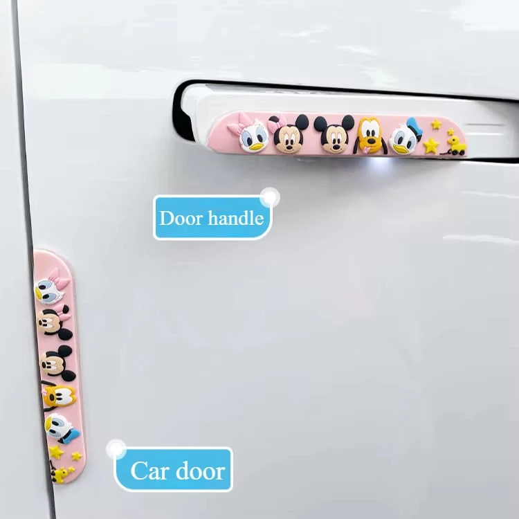 

Disney Mickey Car Door Anti-scratch Anti-collision Strip Sticker Cartoon Collision Protection Pad Rearview Mirror Sticker