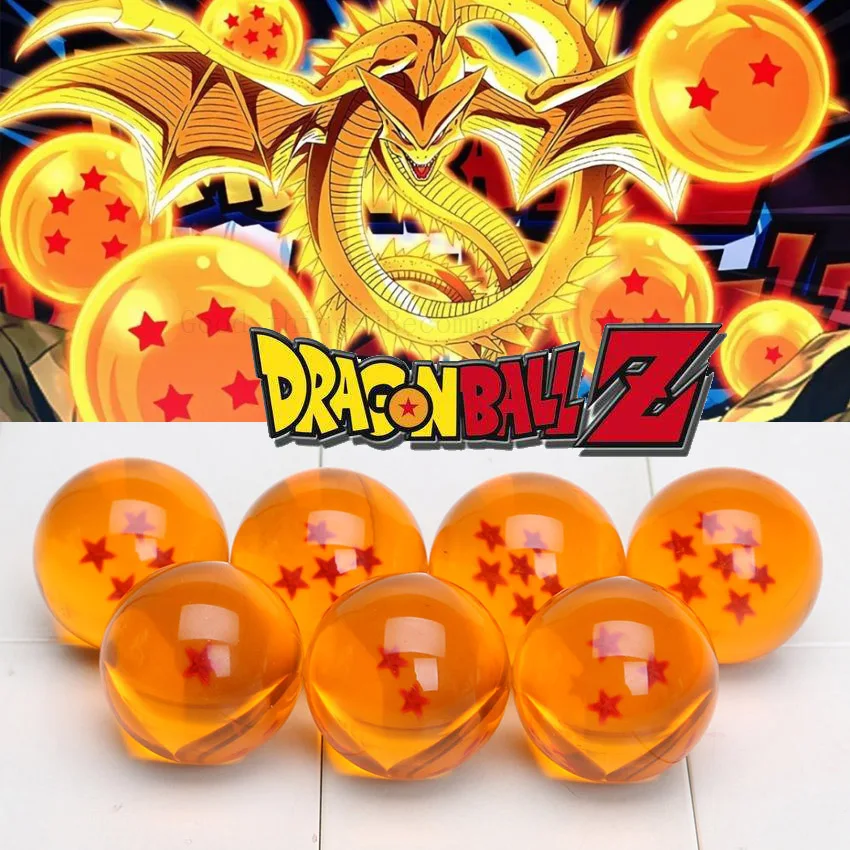 7.6CM Anime Dragon Ball Crystal Ball Z Star 1-7 resina Dragonbead Cosplay puntelli collezione Desktop decorazione giocattoli per bambini regali