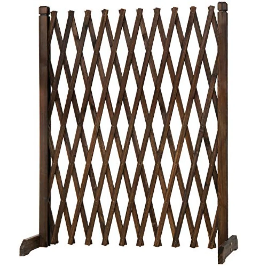 

Expandable Garden Trellis, Solid Wood Freestanding Lattice Panels for Outside, Decorative Lattice Fence Trellis for Climbing Pl