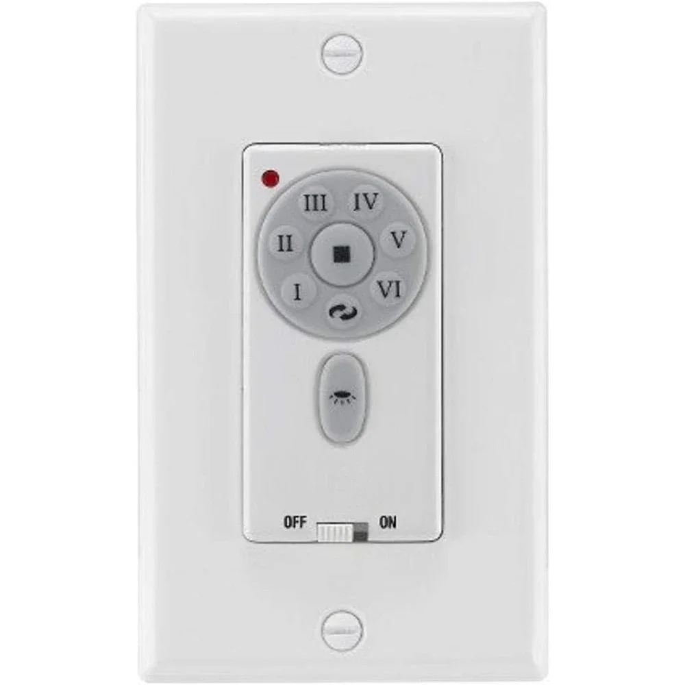 

6 Speed Ceiling Fan Wall Control for DC Motor Fans - White