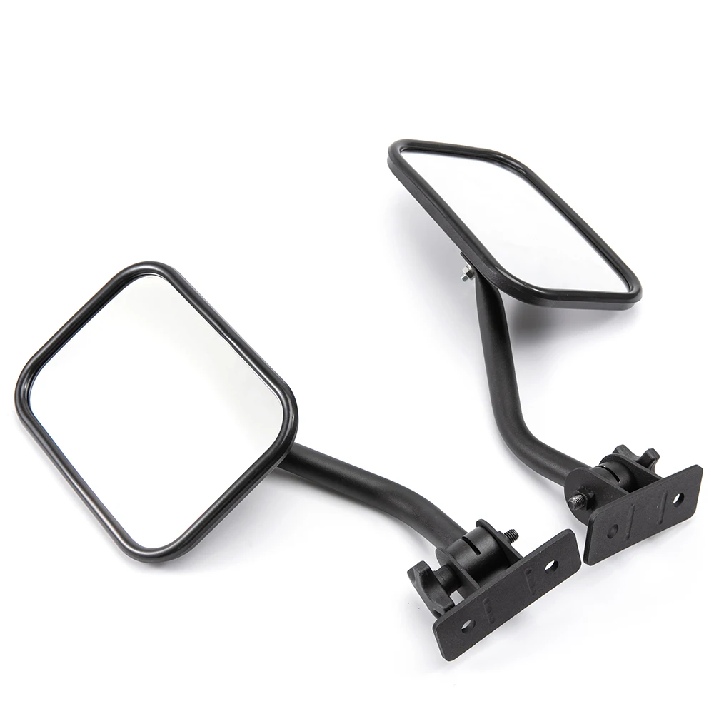 Door Off Mirror for Jeep Wrangler Rectangular Mirrors for 1997~2006 2007~2017 For Jeep Wrangler TJ Mirrors For Jeep Black