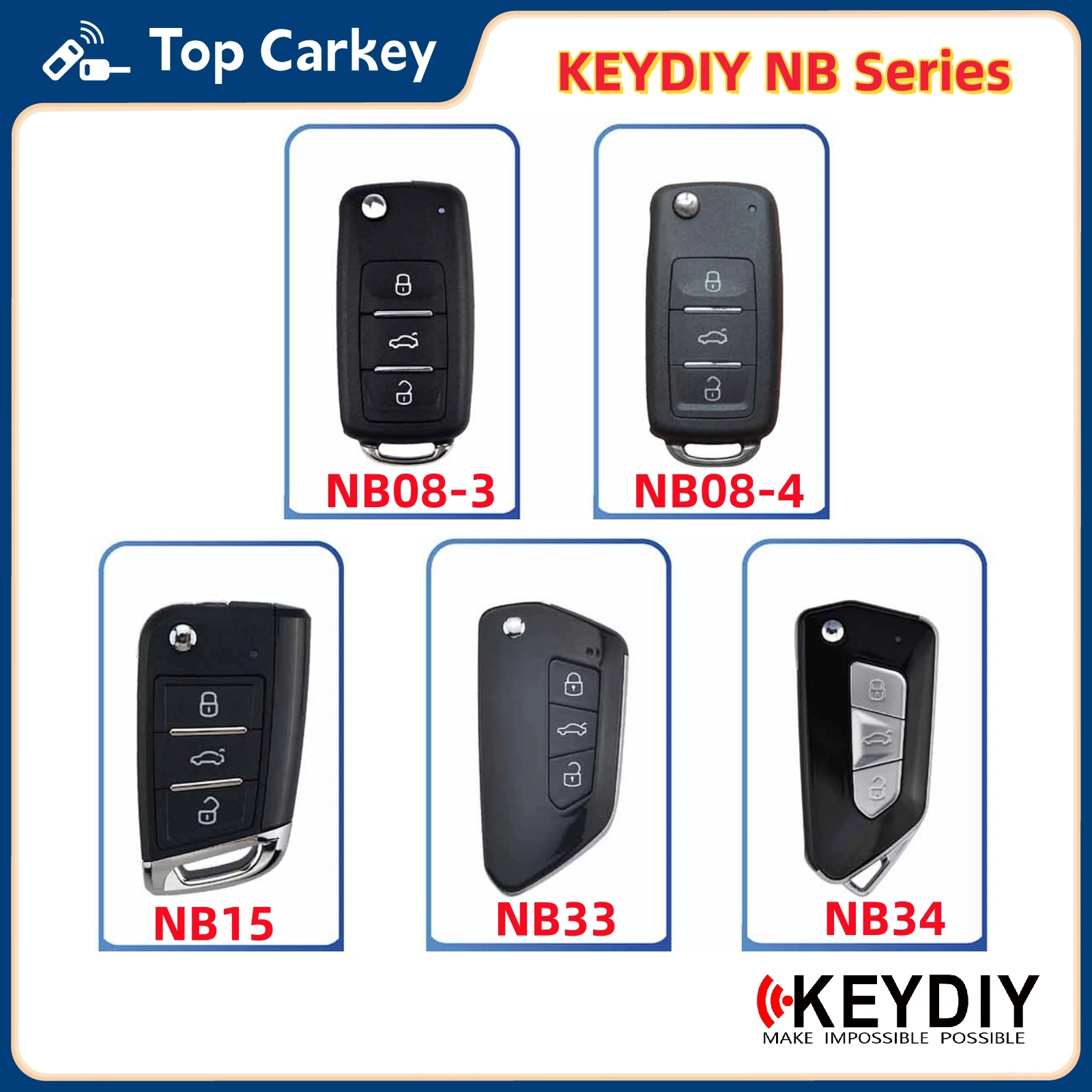 

KEYDIY KD NB08-3 NB08-4 NB15 NB33 NB34 Universal Remote Key for VW Style Jetta Bora Golf Passat Lavida Sagitar Magotan Tiguan