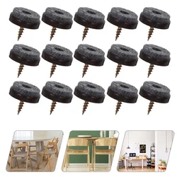 Almohadilla redonda de 20 piezas para muebles, almohadilla de fieltro resistente con clavos para muebles, silla, patas de mesa, protectores de suelo, patas deslizantes