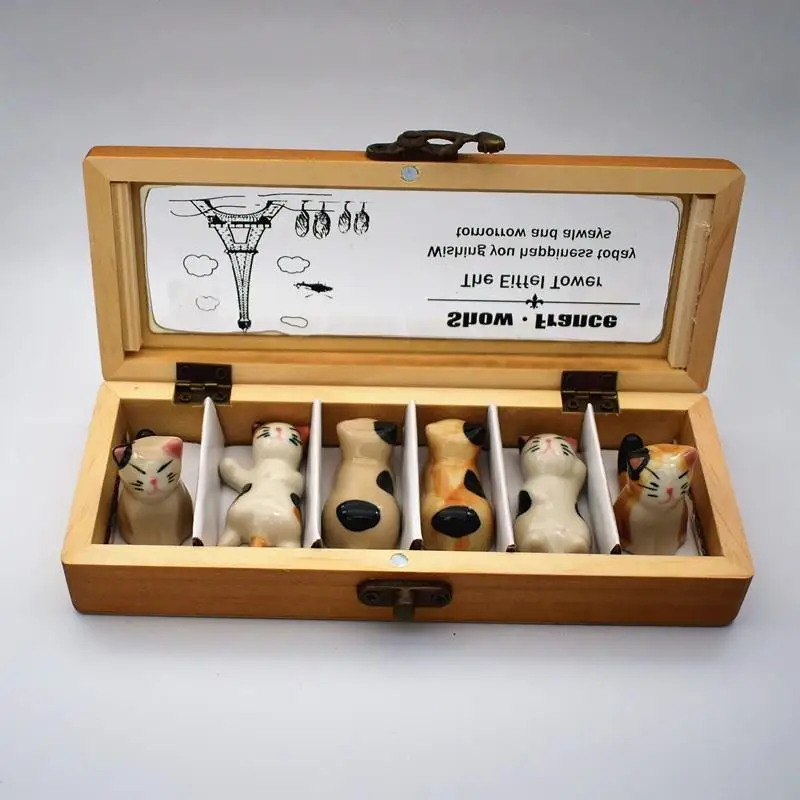 Nuevo Porta Palillos de Cerámica Estilo Japonés, Creativo, de Primera Calidad, Decoración Artesanal para Mesa de Comedor