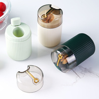 Pop-Up Automatic Toothpick Dispenser Portable Plastic Toothpick Holder Container Creative Press Toothpick Storage Box Organizer