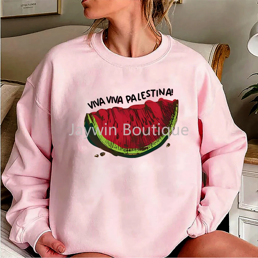 Funny This Is Not A Watermelon Sweatshirt Ceci N'est Pas Une Pastèque Hoodie Resistance Jumper Crewneck Sweatshirts Arabic Gifts