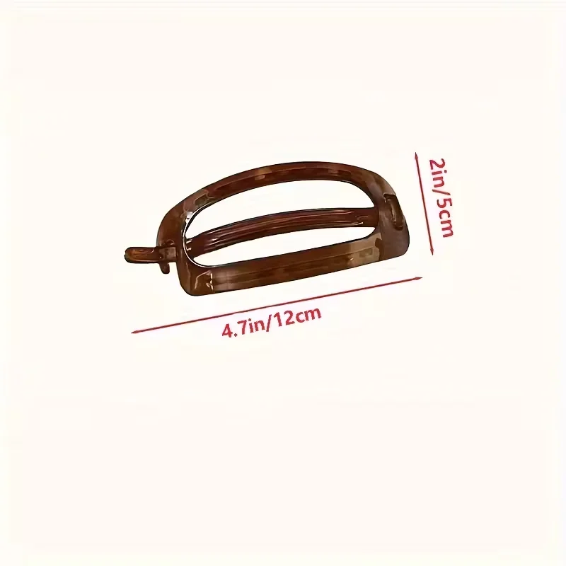 Elegante Ovale Acryl-Haarspange - Große, Vintage-Inspirierte Twist-Haarklammer für Damen | Schickes Haaraccessoire von Aylhfo – Detail 5