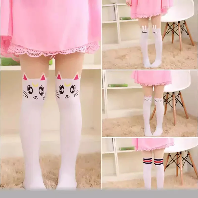 

Cute Girls Child Spring Summer Cat Tight Tinted False High Kids Kawaii pantyhose montage Princess Baby Cartoon Kitten Leggings