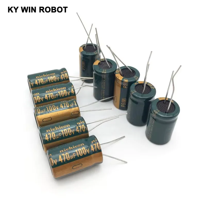 5pcs 470UF 100V 16x35mm 105C Radial High-frequency Low Resistance Electrolytic Capacitor