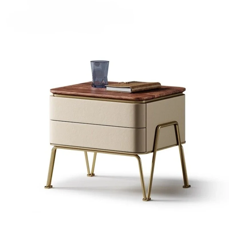 Solid wood bedside table, large flat-floor bedroom home original bedside table Italian modern bedside table