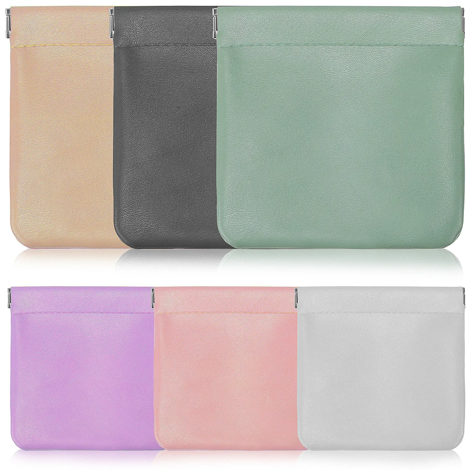 

6 шт. сумок для хранения украшений, чехлов для наушников из искусственной кожи, портативных маленьких мешочков, органайзеров для путешествий, для шнуров и электроники