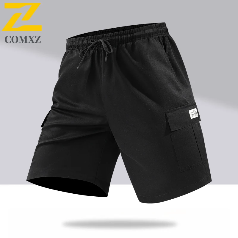 

Summer Work Shorts Men Sports Joggers Drawstring Cargo Shorts Casual Athletic Multi Pockets baggy Tooling Pants Running Bermuda
