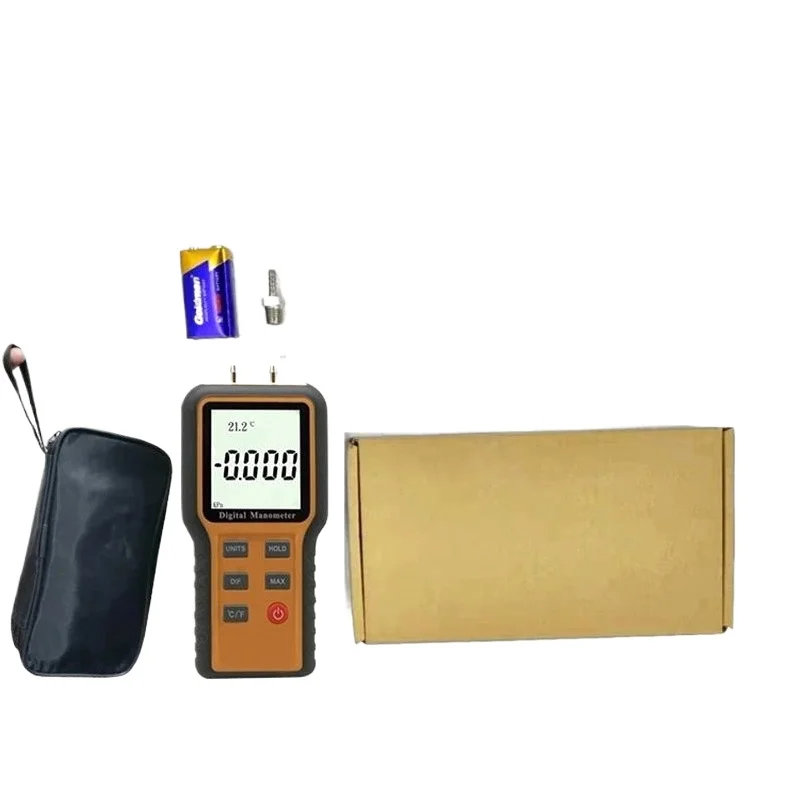 

Differential Pressure Gauge QX1201/1205/1208 Digital Pressure Gauge Pa Unit Pipeline Differential Pressure Test Instrument