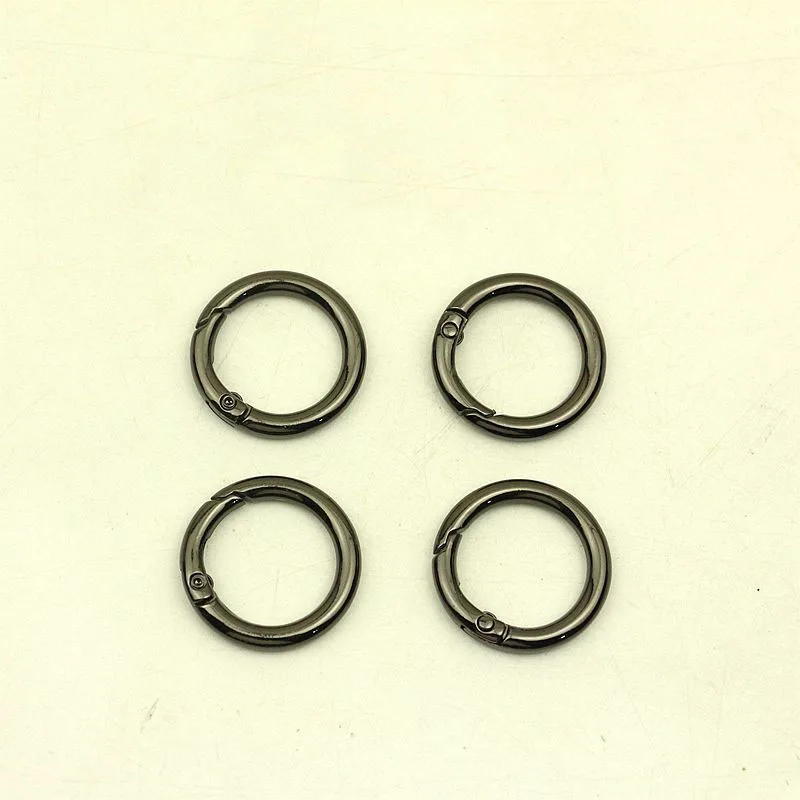 30pcs 25mm Metal D O Ring Openable Keyring Leather Bag Belt Strap Dog Chain Buckle Snap Clasp Clip Trigger DIY Accessories