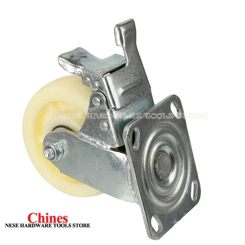 

5-inch nylon swivel casters, wear-resistant brake wheels, storage wheel rotation, mobile storage cabinet swivel wheels