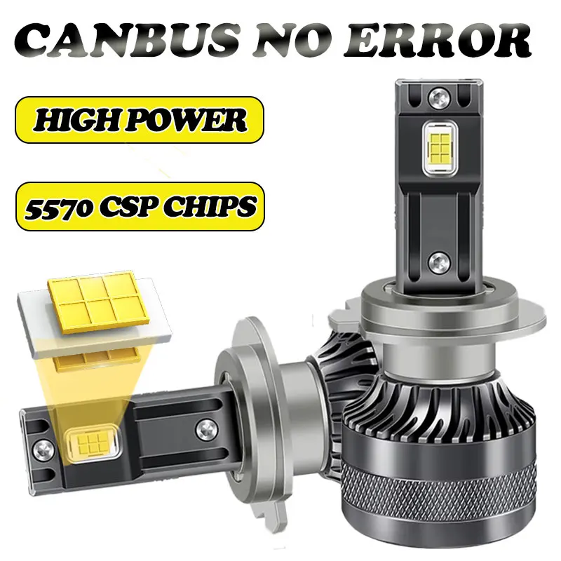 

Canbus H7 Светодиодные фары Лампа 6500K H4 H1 H11 9005 HB3 9006 HB4 H8 H9 9012 Автомобильные фары дальнего ближнего света Turbo 12 В 24 В