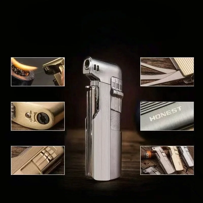 Butane Jet Lighter with Pipe Tool Pipe Rod Lighter Multifunction Gas Lighter Free Fire Compact Cigarette Accessories Cigar Man view 6
