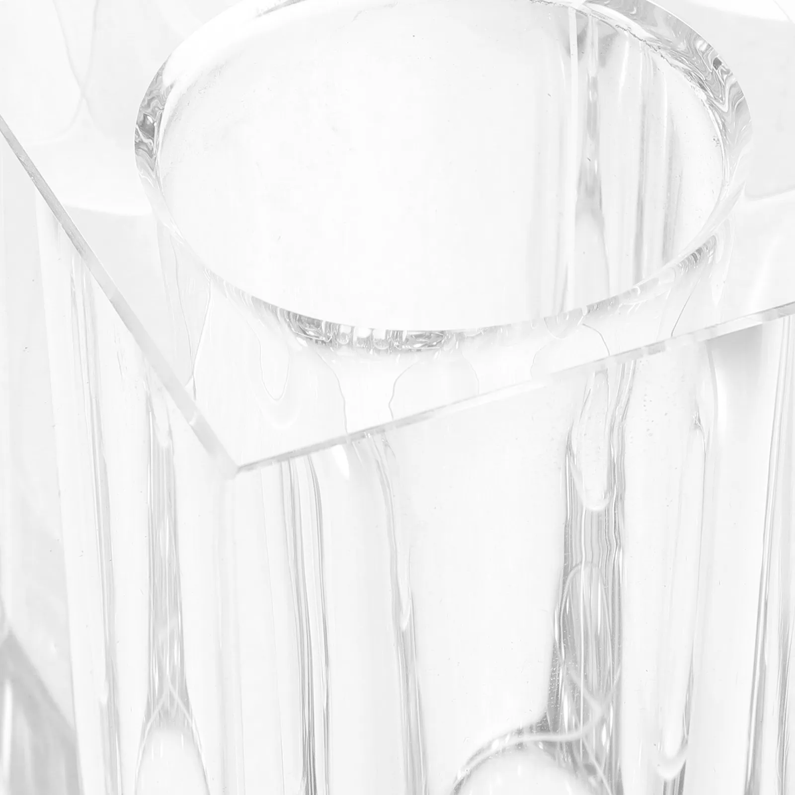 Crystal Pen Holder & Makeup Brush Organizer – White Geometric Desk Storage for Pencils, Brushes, Cosmetics