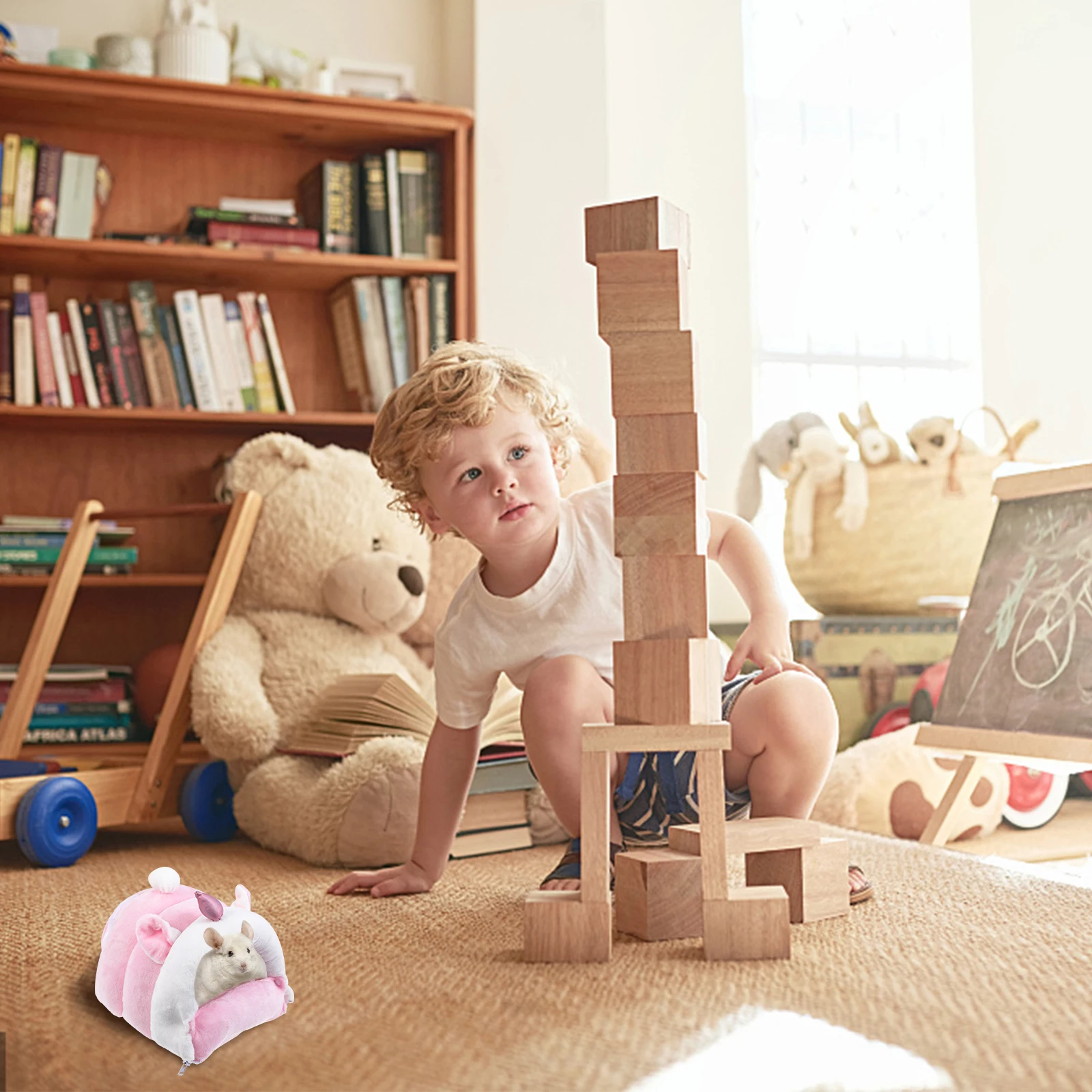 

Mini Winter Warm Pet Nest Durable Lightweight Cage Fix Hook Hamster Small Animal Rest Bed Warm Comfortable Home