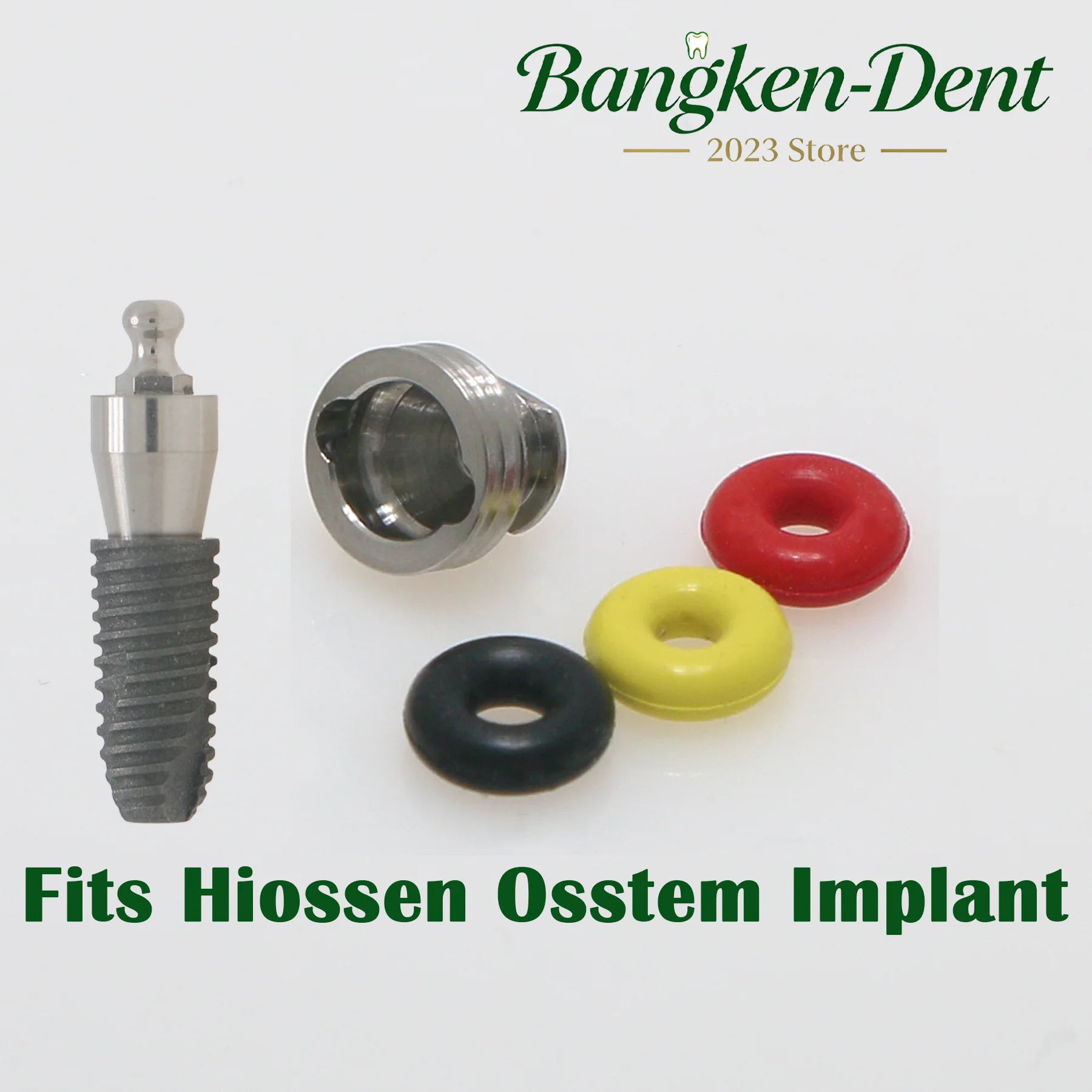 Dental Implant Overdenture O‑Ring Kit,Silicone Retention Insert For Ball Attachment Abutment Fit Hiossen Osstem Implant