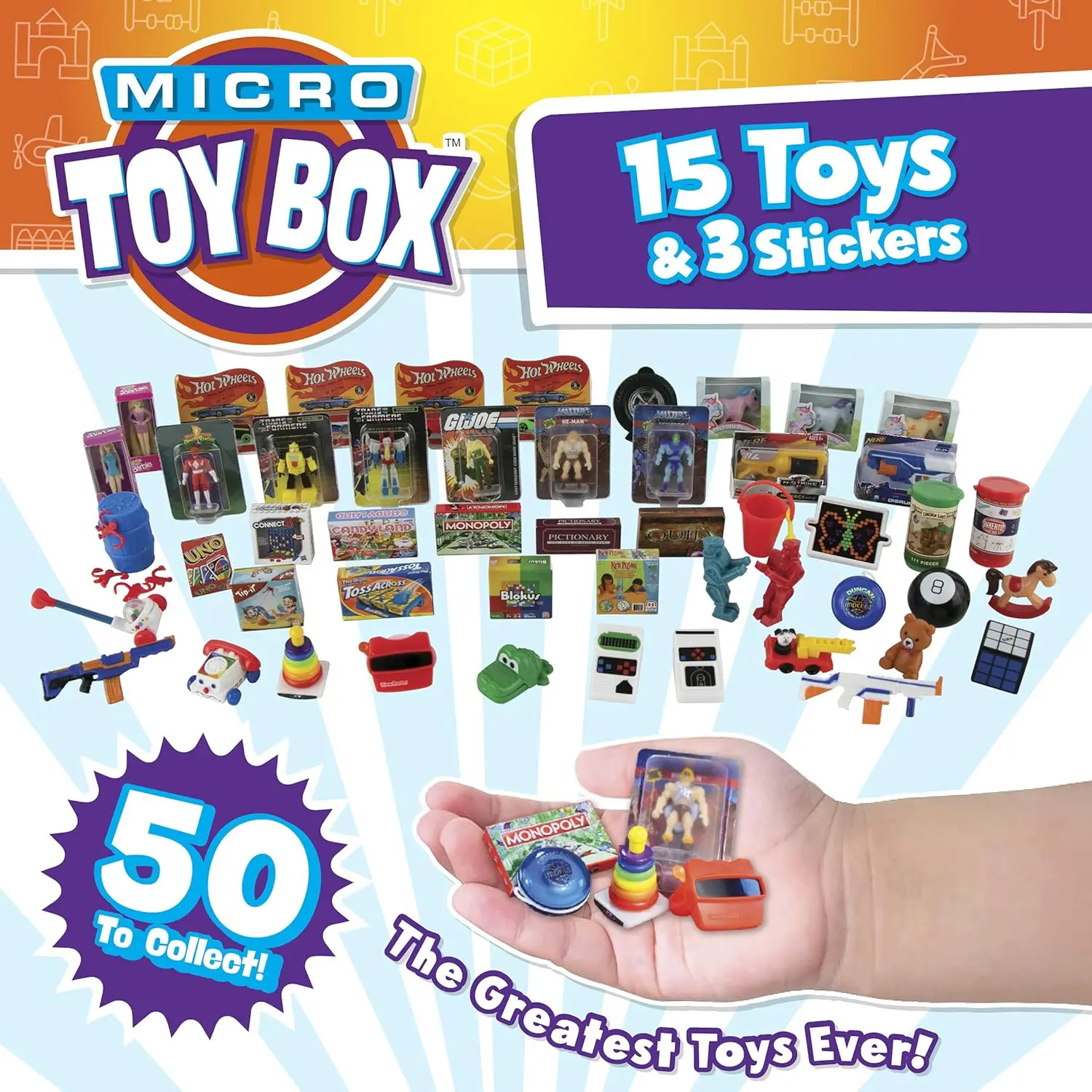 World's Smallest Micro Toy Box Series 1 Mini Collectible 10 Pack, Multi,Miniature blind box