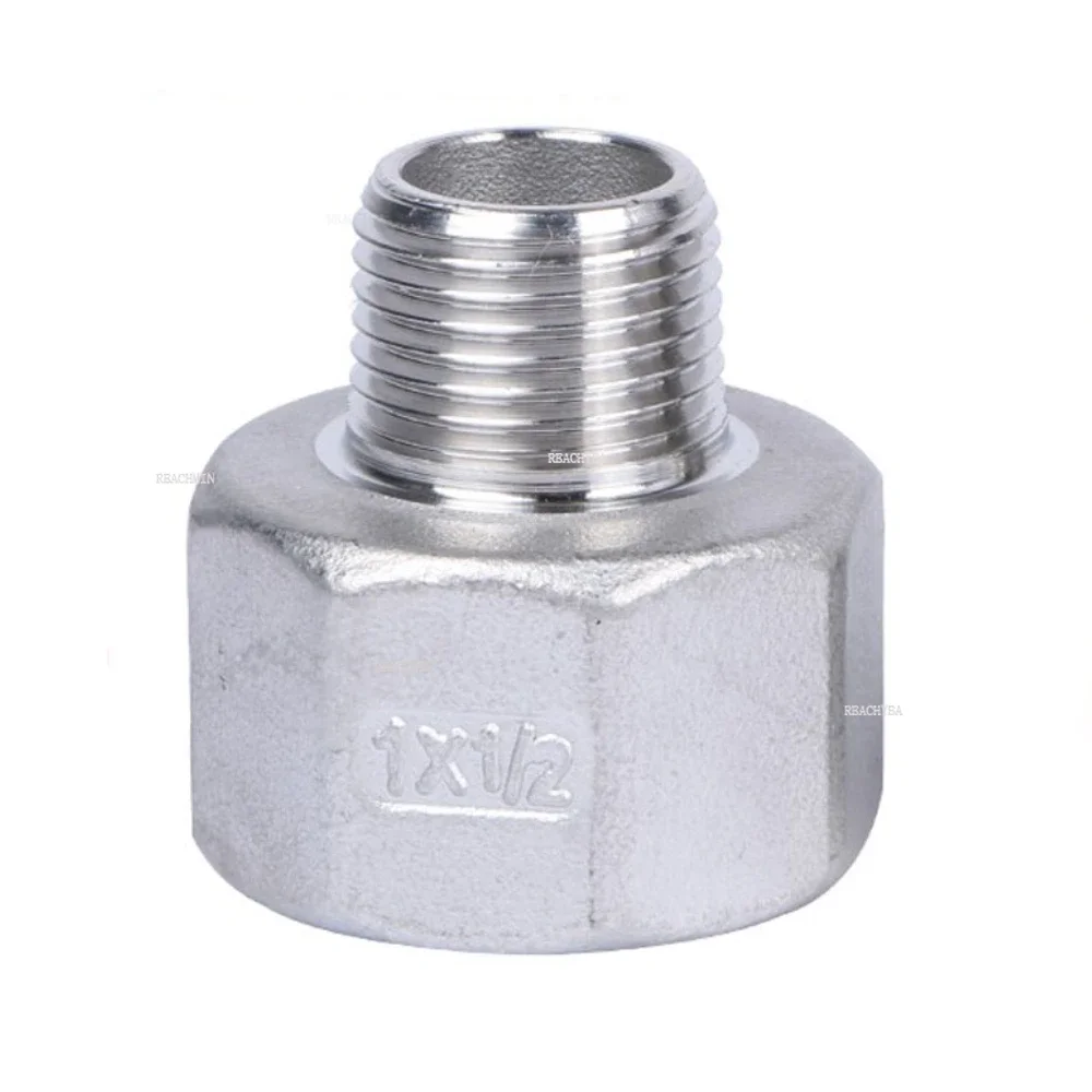 

1/4" 3/8" 1/2" 3/4" 1" 1-1/4" 1-1/2" 2" BSP Female To Male Hex Reducer Coupler 316 304 S