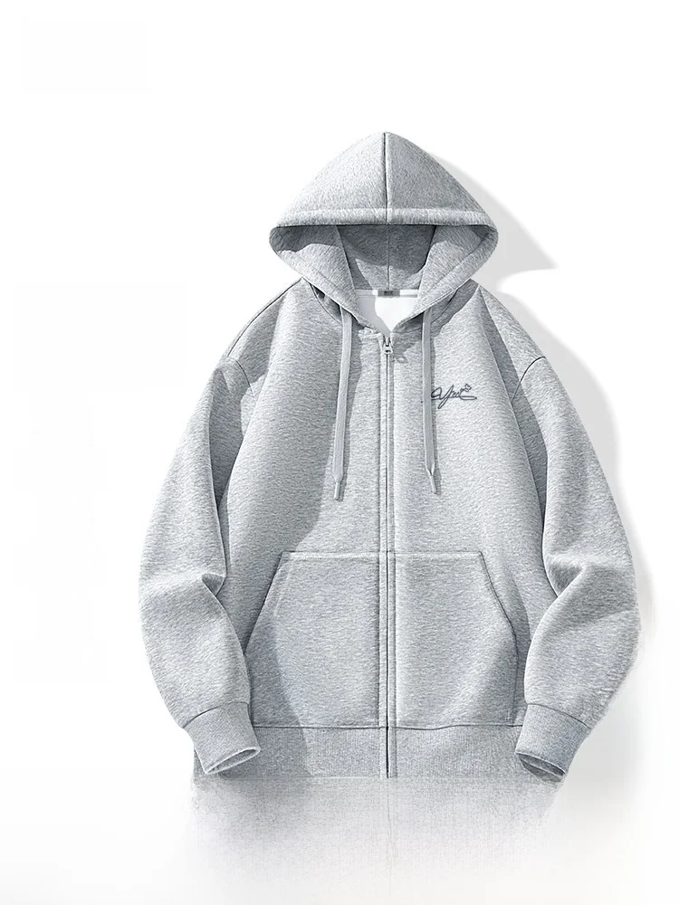 

Мужская толстовка-кардиган Snow Fly на молнии, повседневная, весна-осень, с длинным рукавом, утепленная, из смесового хлопка и полиэстера