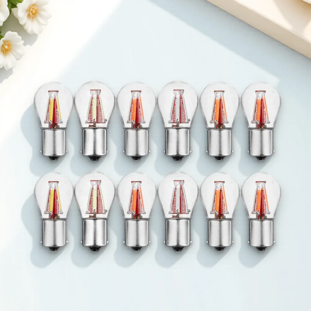 

4 COB Filament LED 1156 BAU15S Автомобильный стоп-сигнал Парковка DRL Лампа заднего хода Сигнальная лампа 12 В Автомобиль