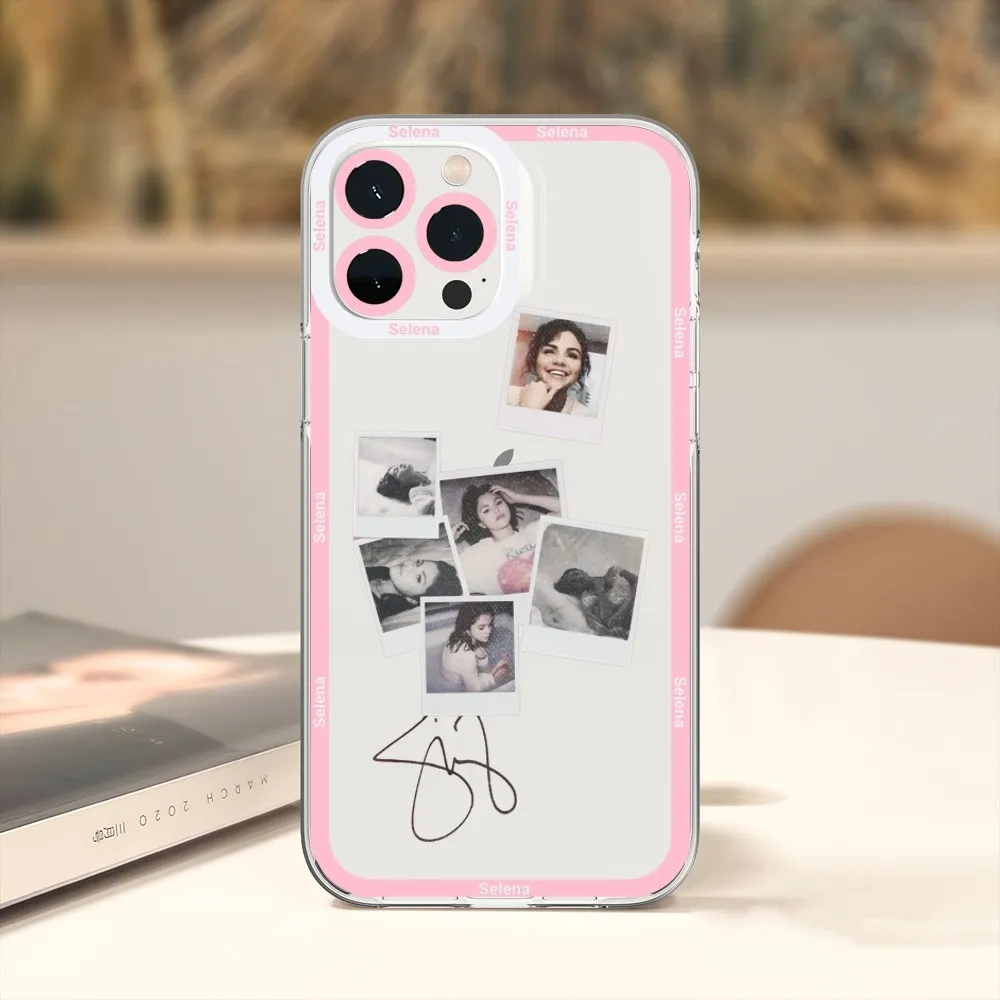 Selena Gomez Singer Phone Case For iPhone 11 12 Mini 13 14 15 Pro Max Transparent Shell