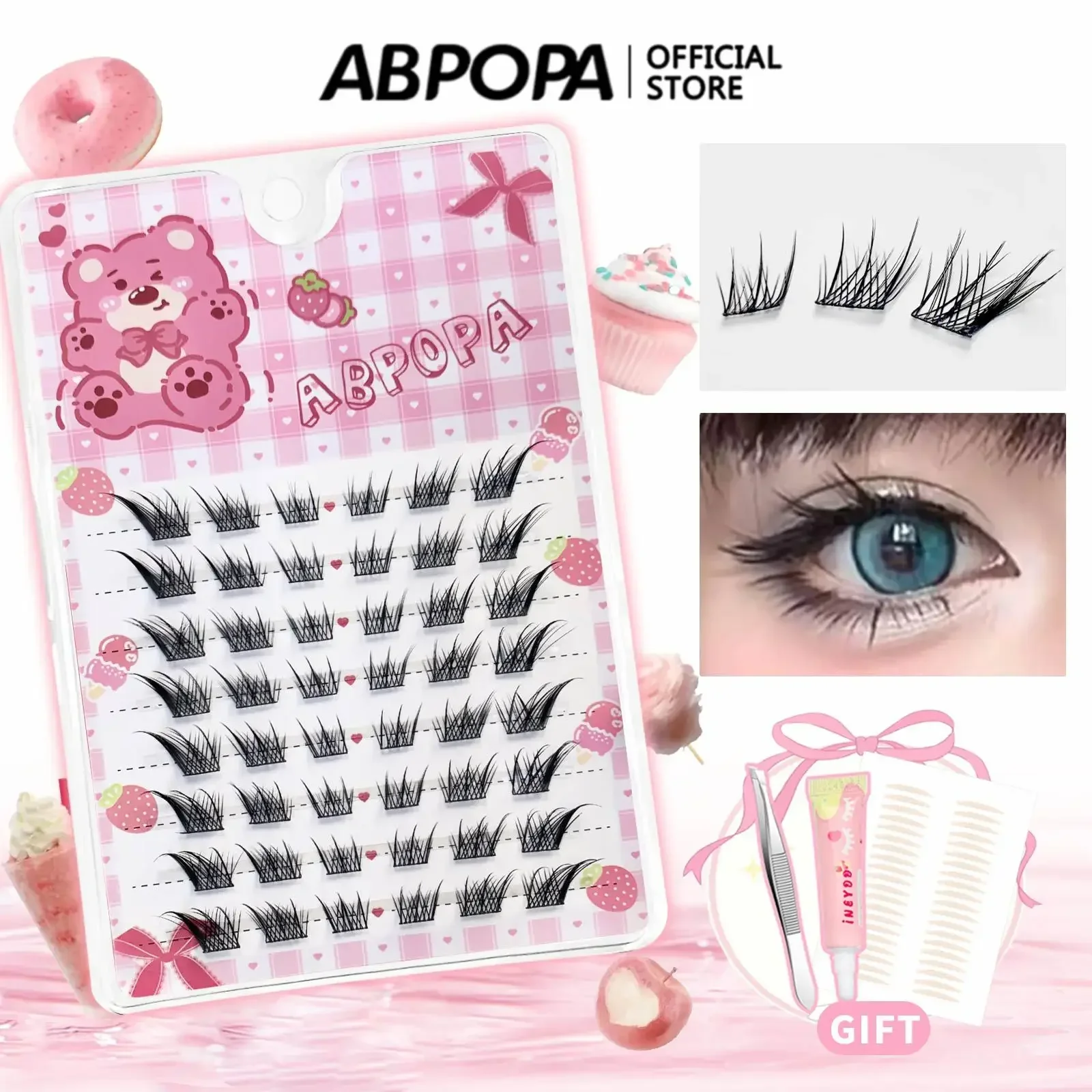 Chinese Fox False Eyelash DIY Manga Lashes Transparent Terrier Strands Eyelash Soft False Eyelashes Eyelashes Daily Makeup
