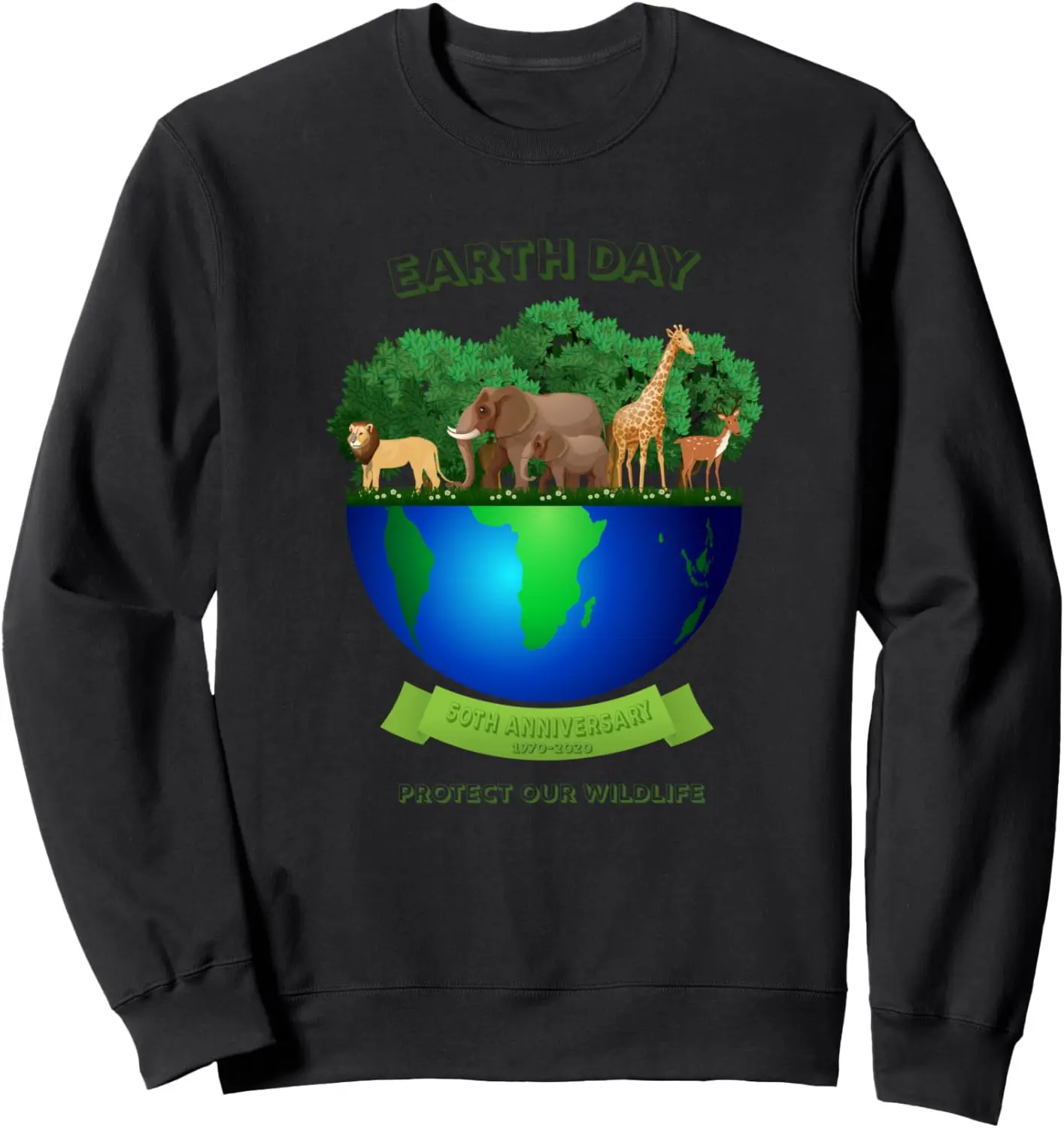 Earth Day 2020 - 50th Anniversary - Protect, Love Animals Sweatshirt