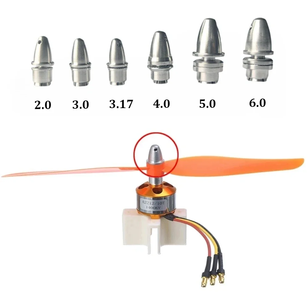 1/5pcs 2mm/3mm/3.17mm/4mm/5mm/6mm Aluminum Bullet Propeller Adapter Holder M5/M6/M8 For RC Airplane Quadcopter Motor Parts