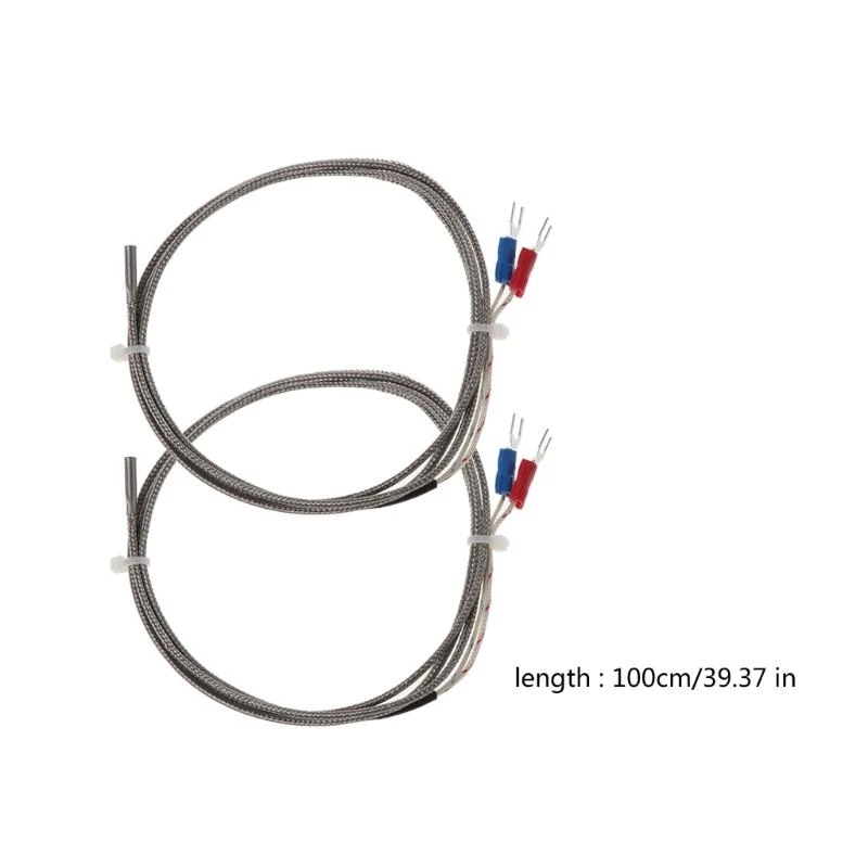 أجهزة استشعار مسبار درجة الحرارة F68C كبل الاستشعار الحراري من 0 إلى 600 درجة مئوية 2pcs #6