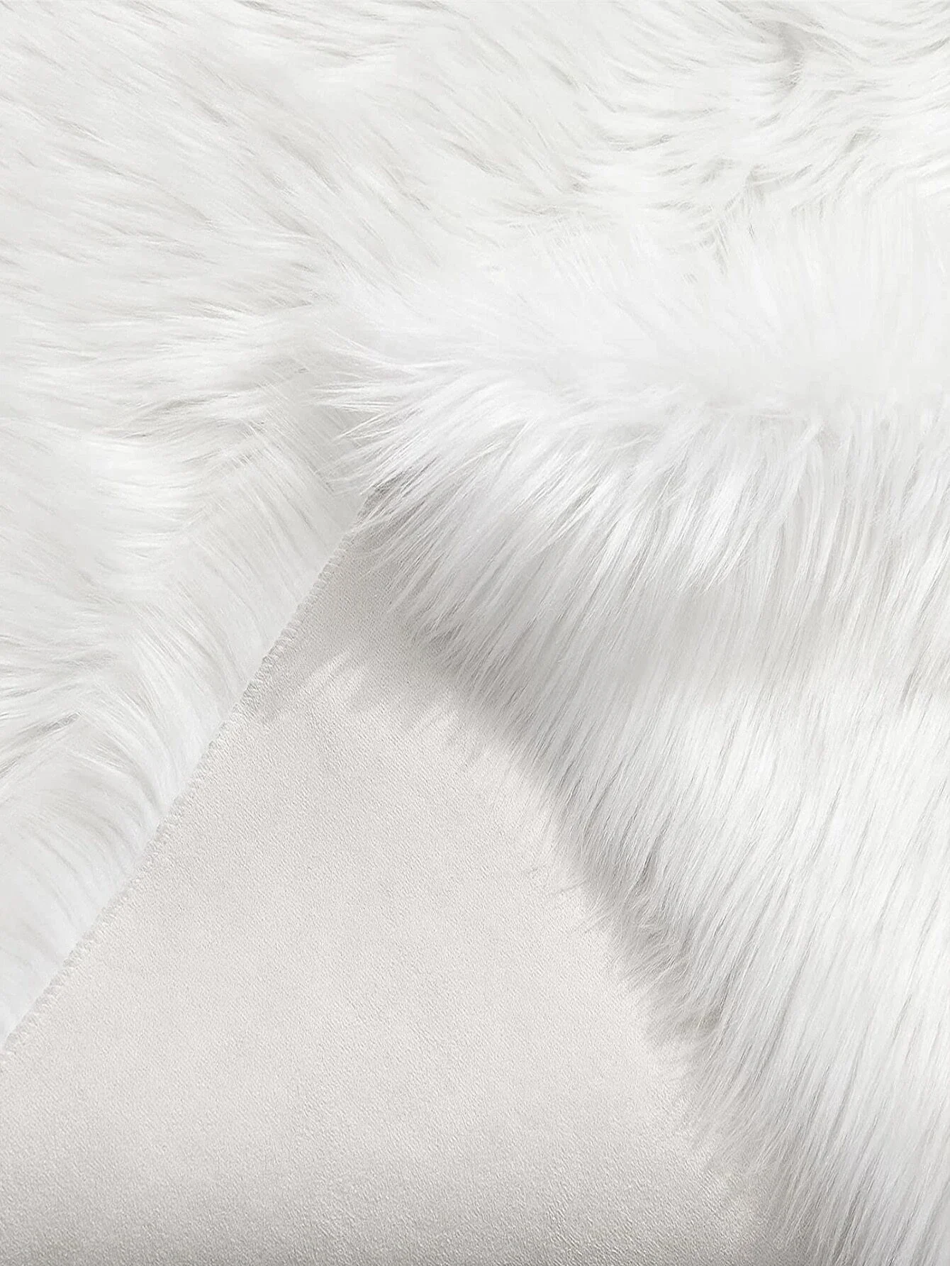 Solid Fluffy Rug, White Plush Warm Floor Mat For Living Room, Bedroom ,Room Decor