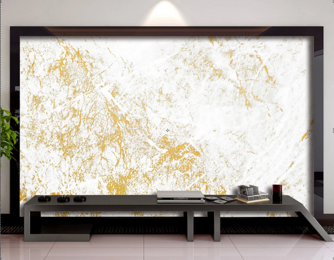 Custom Mural Wallpaper Multiple varieties of golden marble Art Wallpaper Living Room TV Sofa Background Wall Paintin