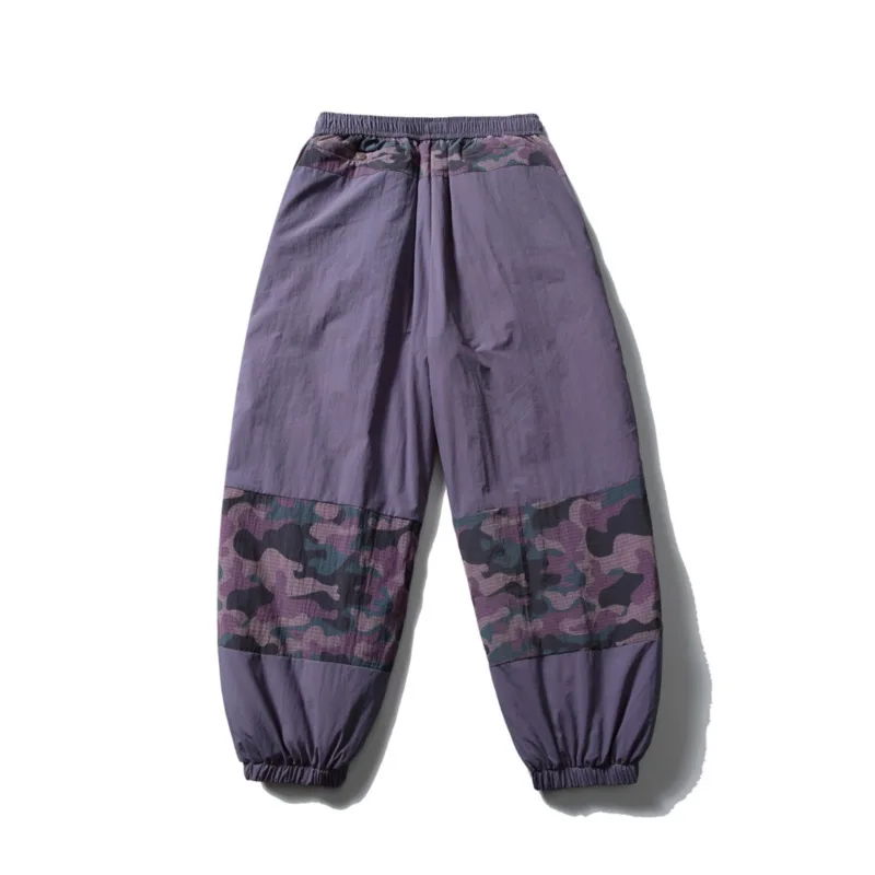 HKSH Color-Block Camouflage Functional Thickened White Duck Down Loose High Street Casual Jogger Pants Down Cotton Chic HK14774