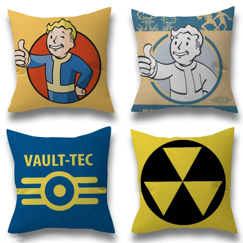 Funda de cojín para coche, funda de almohada para sofá, regalo de Navidad, 40x40cm, 45x45cm, Game F-Fallouts cool boy