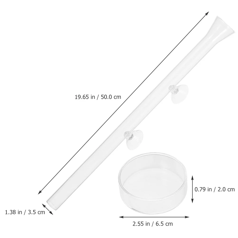 

1Set Aquarium Feeder Tube Fish Tank Transparent Acrylic Shrimp Feeding Dish Feeding Tray Fish Supplies Shrimp Feeder Plate