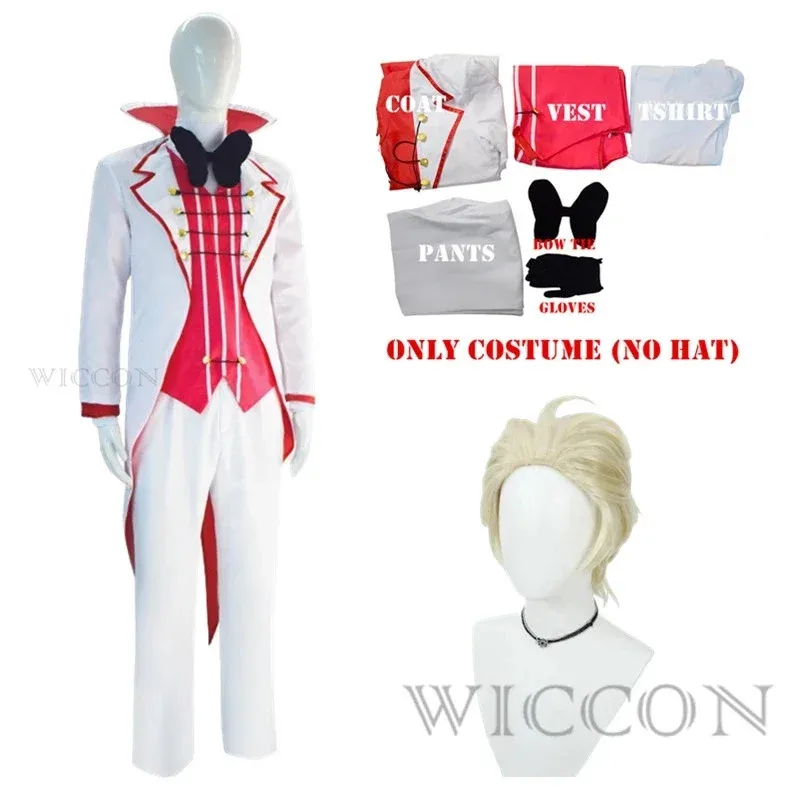 

Хазбин Люцифер Аниме Отель Морнингзвезда Косплей Парик Папа Белый Костюм Дьявол Пекло Хэллоуин Вечеринка Взрослых Мужчин Костюм, 7;k'2.s;9,