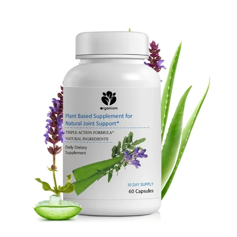 VeraFlex Natural joint health supplement containing organic aloe vera plant-based capsules, supporting comfort, mobility