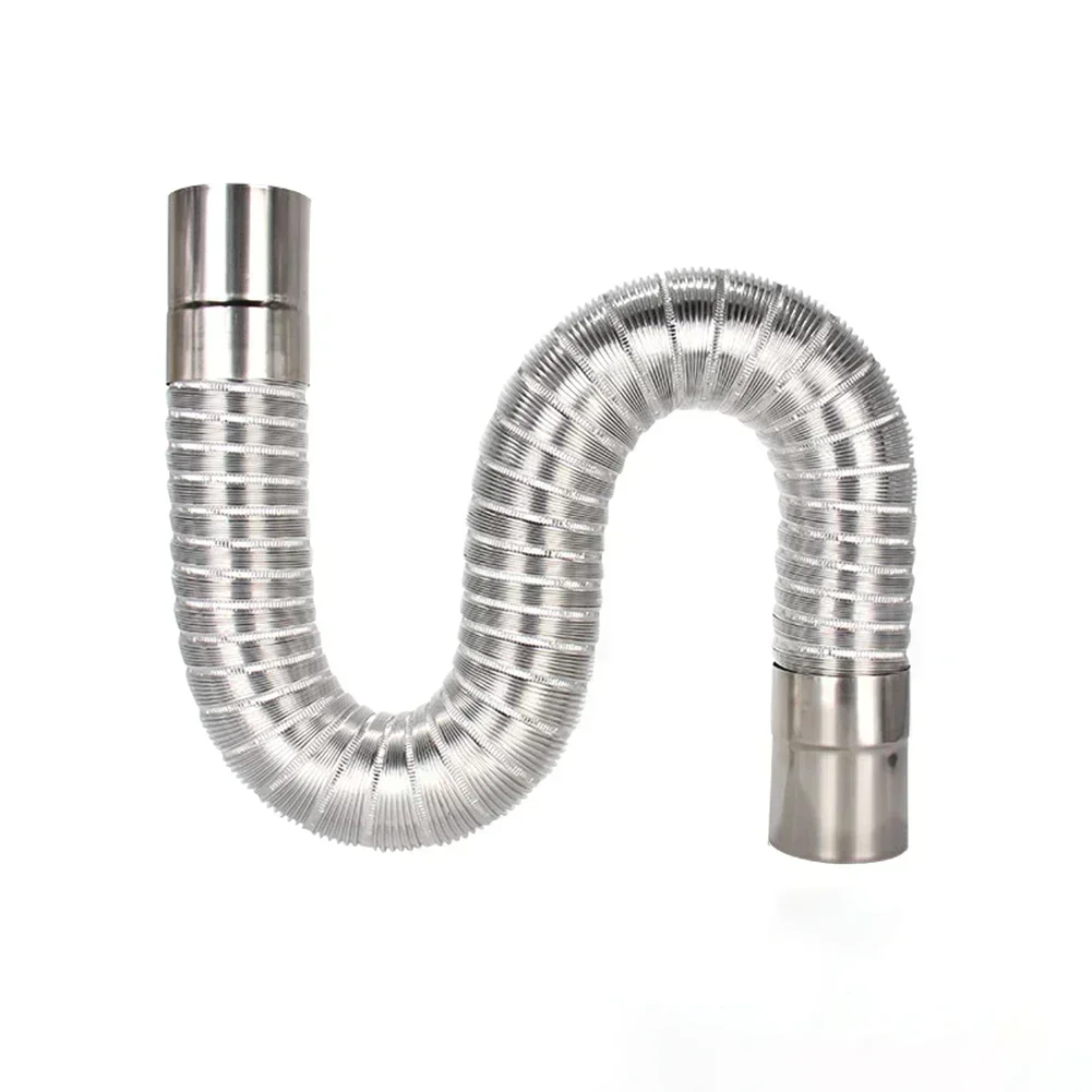 Home Installation Stretching Range 0.65-1.5 Meters Aluminum Foil Hose Flexible Exhaust Pipe High Temperature Tolerance