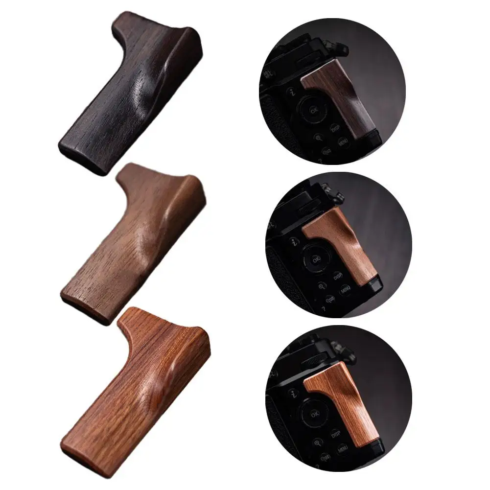 Solid Wood Finger Handle Grip For Nikon ZFC Digital Camera Ebony Walnut Wooden Hand Grip Lightweight Accessories