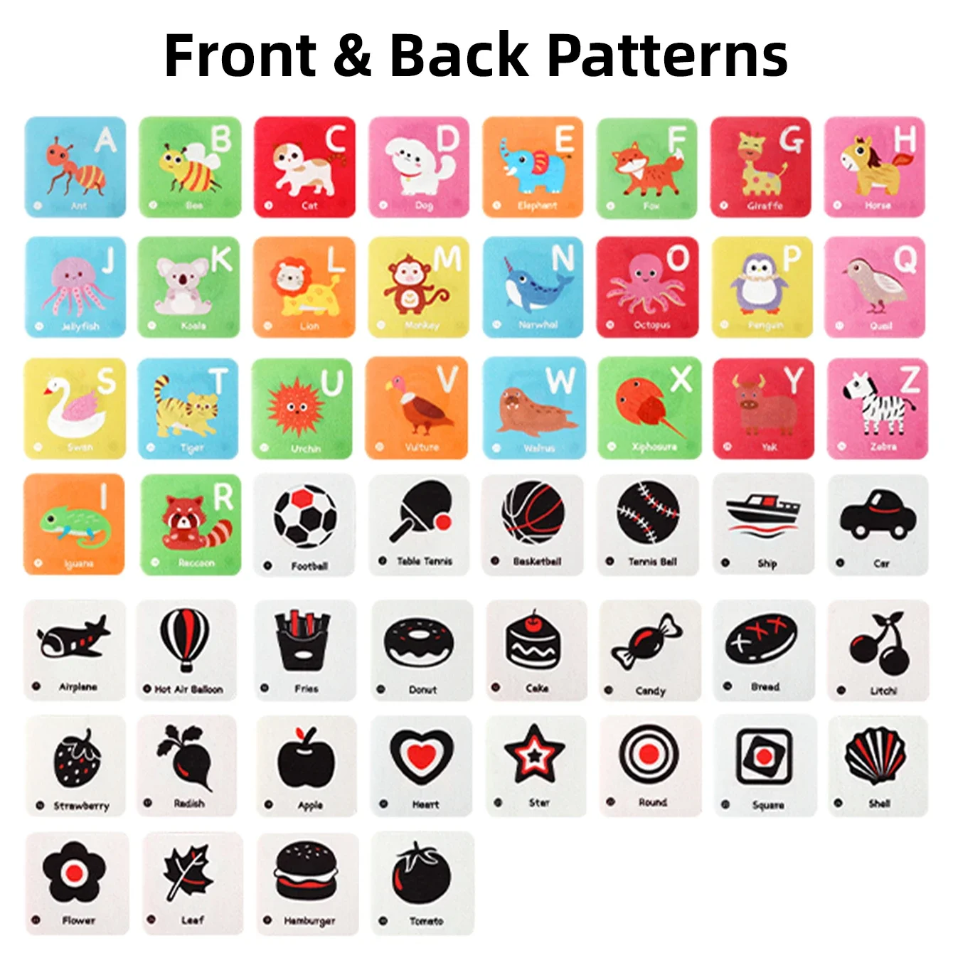 0-1 Old Soft Cloth Baby Card for Letter Recognition Aids in Early Learning Development Educational Toy Children Learning Gift