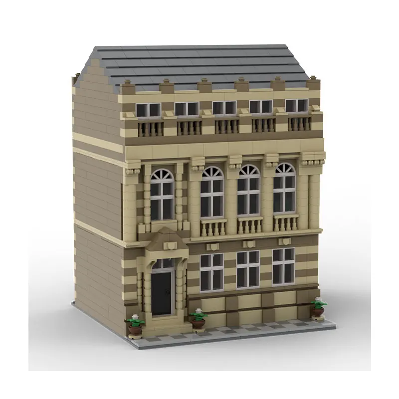 

MOC Street View Large-Scale Building Set: Small-Particle Assembly Bricks – European-Style Apartment Model Toy (2548 Pieces)